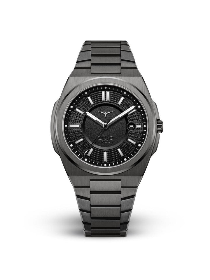 Rival Gunmetal Quartz Men's Watch With Additional Strap - 100-03
