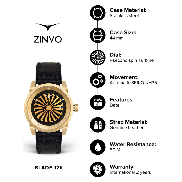 Blade 12K Automatic Men's Watch -  125