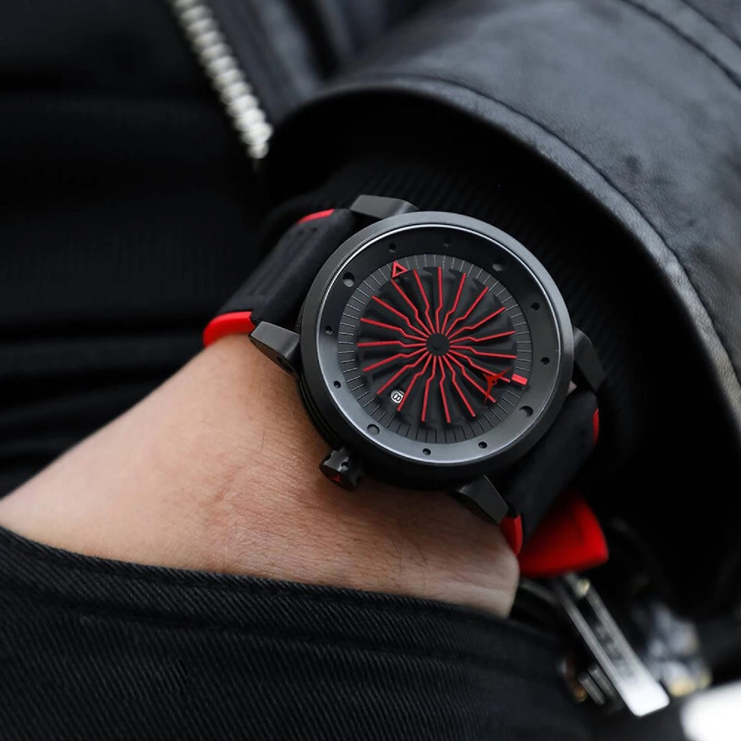 Automatic Black Turbine Dial Men's Watch - 142