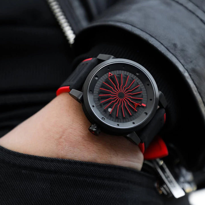 Automatic Black Turbine Dial Men's Watch - 142