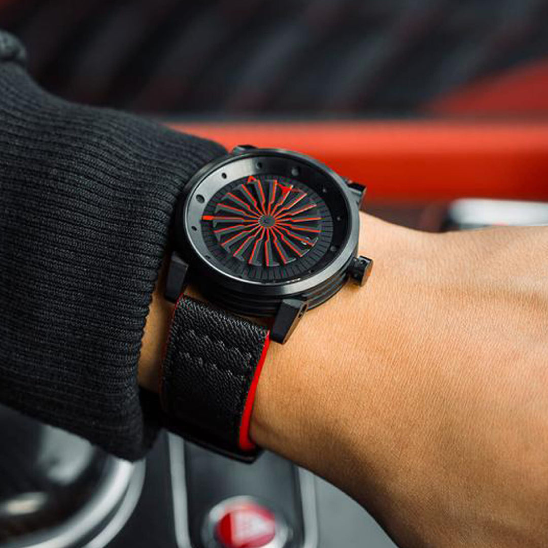 Automatic Black Turbine Dial Men's Watch - 142