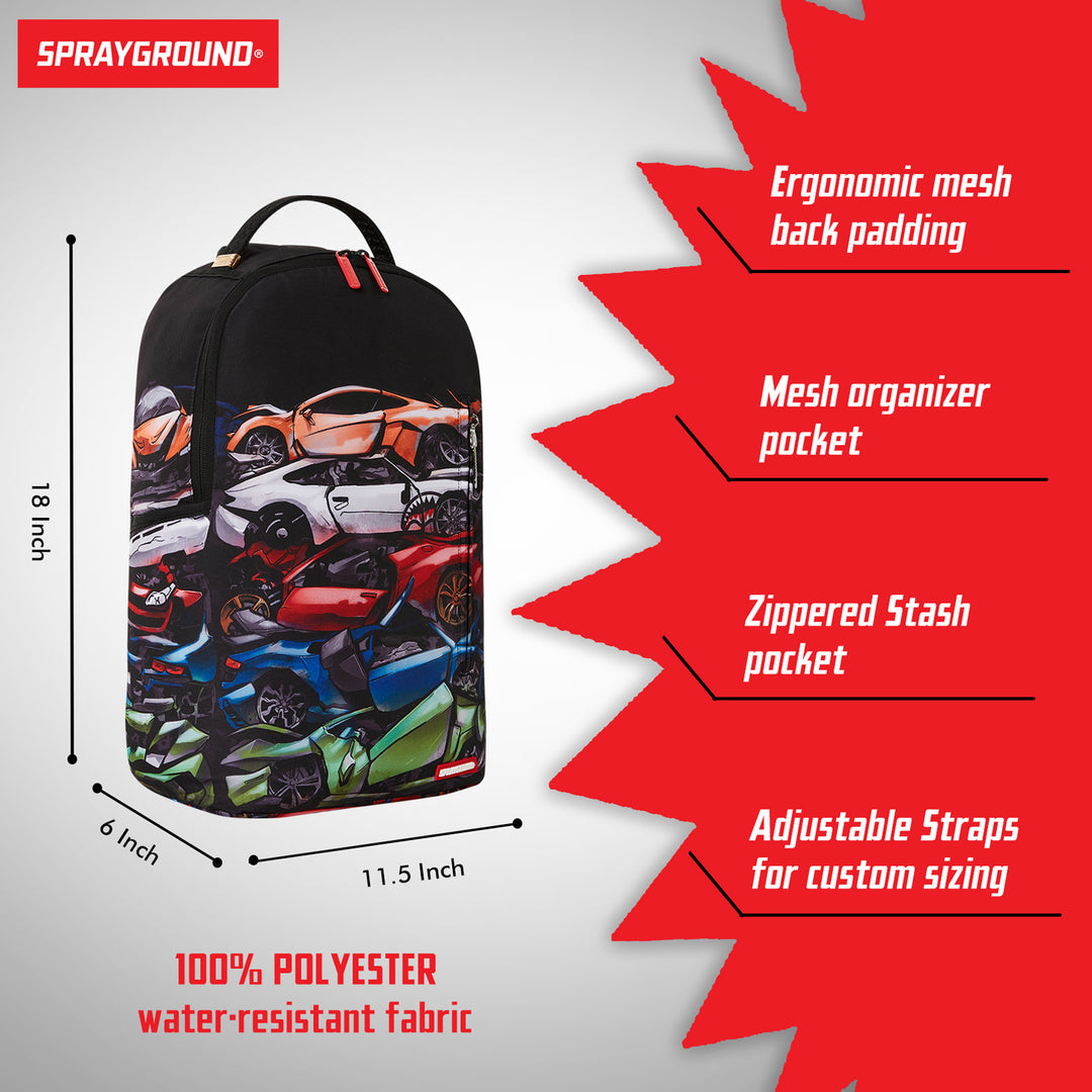 Limited Edition Crushed Sports Cars DLXSR Backpack For Unisex - 910B1446NSZ