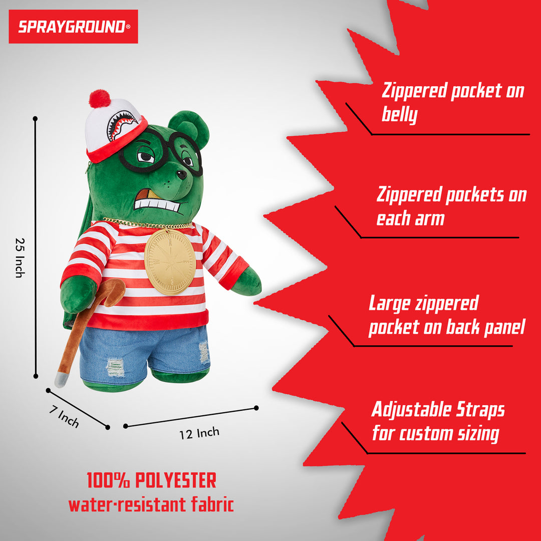 Limited Edition Wheres Waldo Money Bear Backpack With Walking Stick For Unisex - 910B5142NSZ