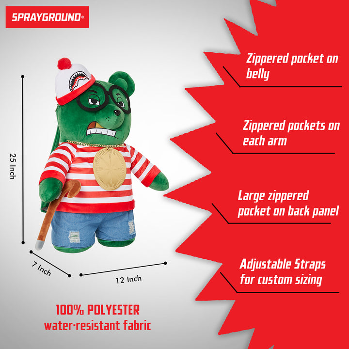 Limited Edition Wheres Waldo Money Bear Backpack With Walking Stick For Unisex - 910B5142NSZ
