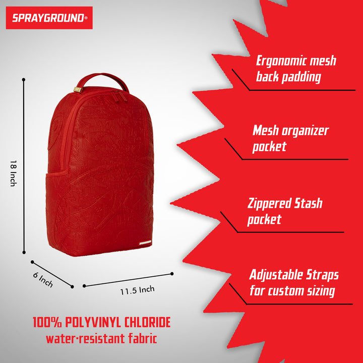 Limited Edition Red Scribble Backpack For Unisex - 910B5367NSZ