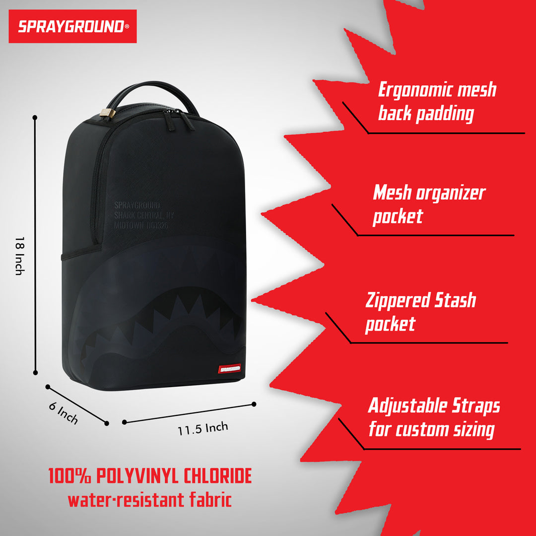 Limited Edition Shark Central: 2.0: Black On Black DLXSV Backpack For Unisex - 910B5443NSZ