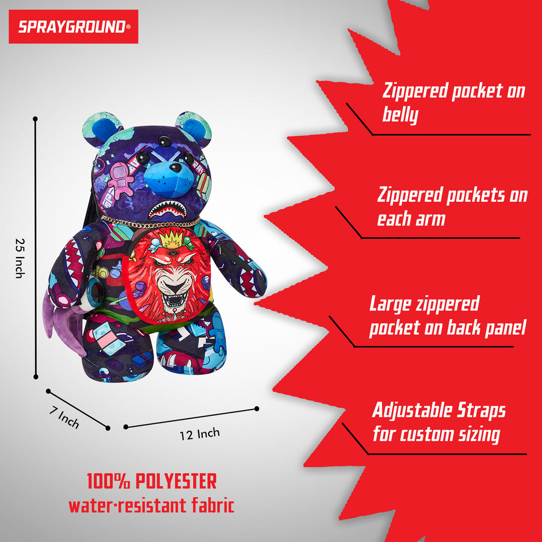 Limited Edition Astro Psycho Bear Backpack With Monster Eye For Unisex - 910B5490NSZ