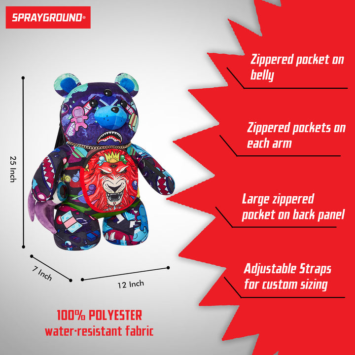 Limited Edition Astro Psycho Bear Backpack With Monster Eye For Unisex - 910B5490NSZ