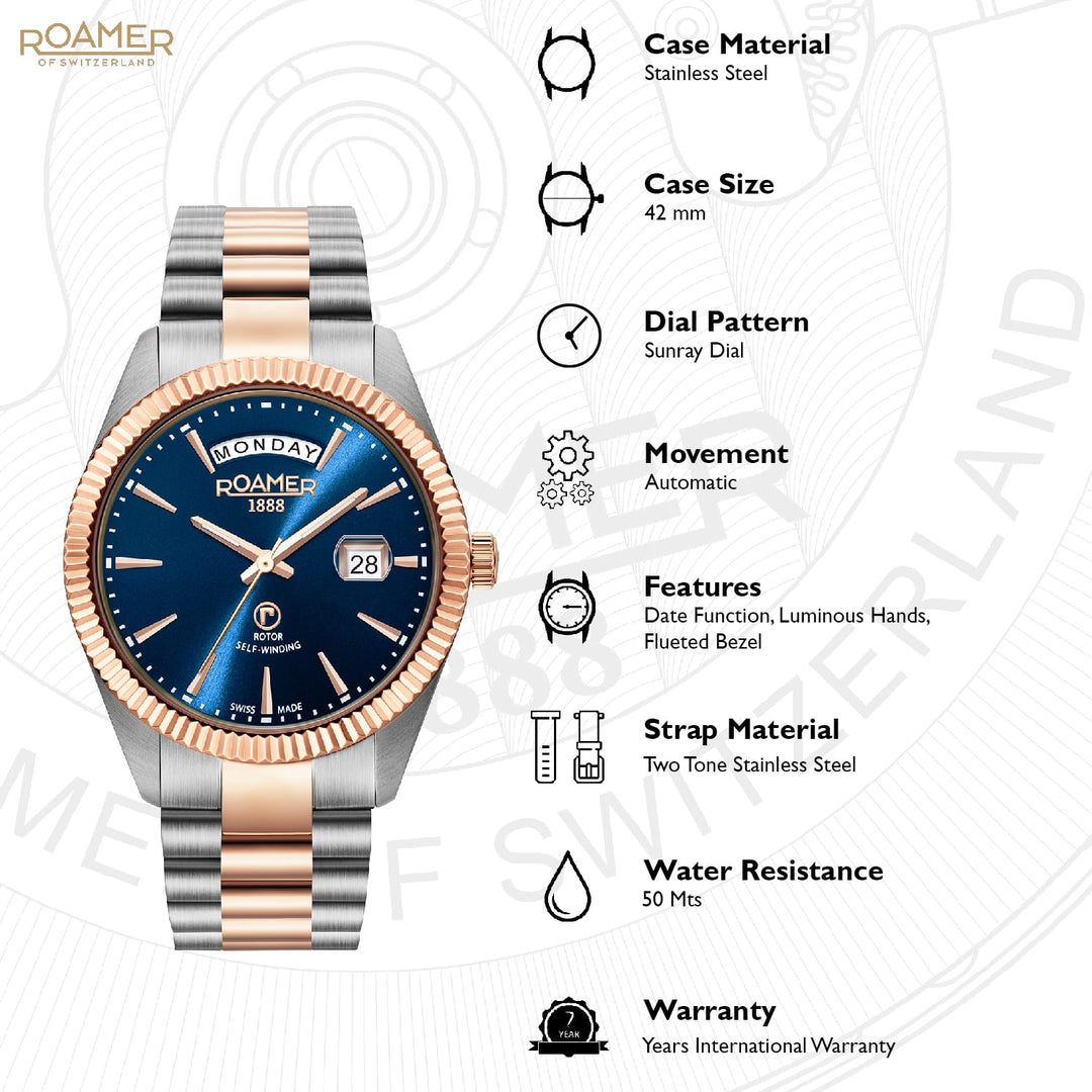 Primeline Daydate Automatic Men's Watch -  981662 47 45 90