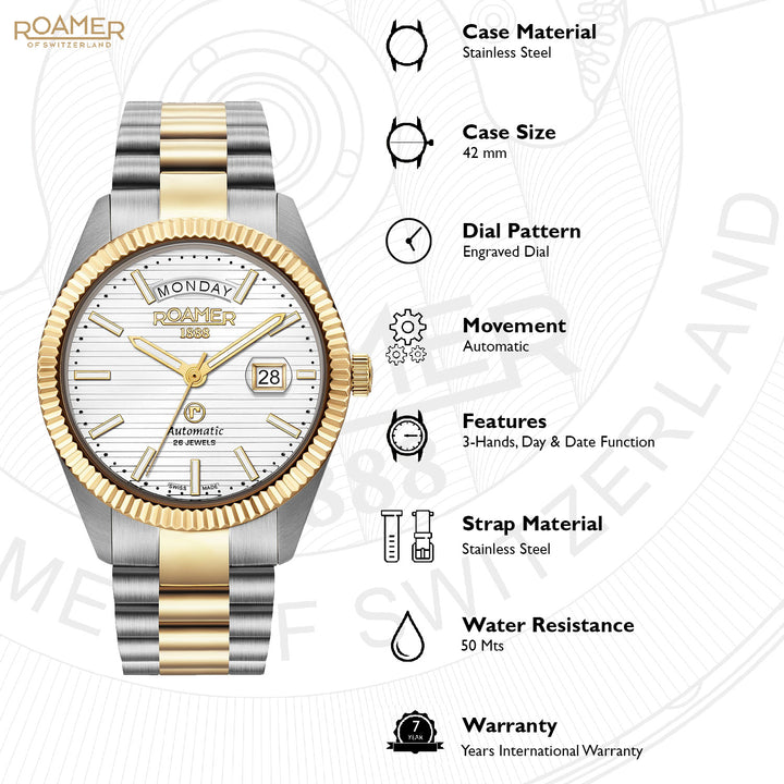Primeline Daydate II Automatic 26 Jewels Men's Watch -  981666 47 25 50