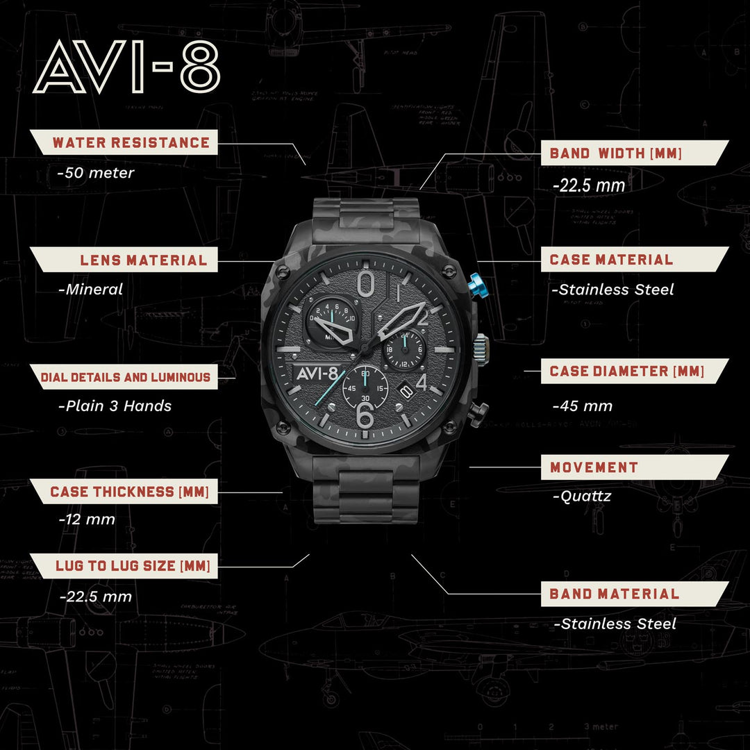 Hawker Hunter Chronograph Men's Watch - AV-4052-11