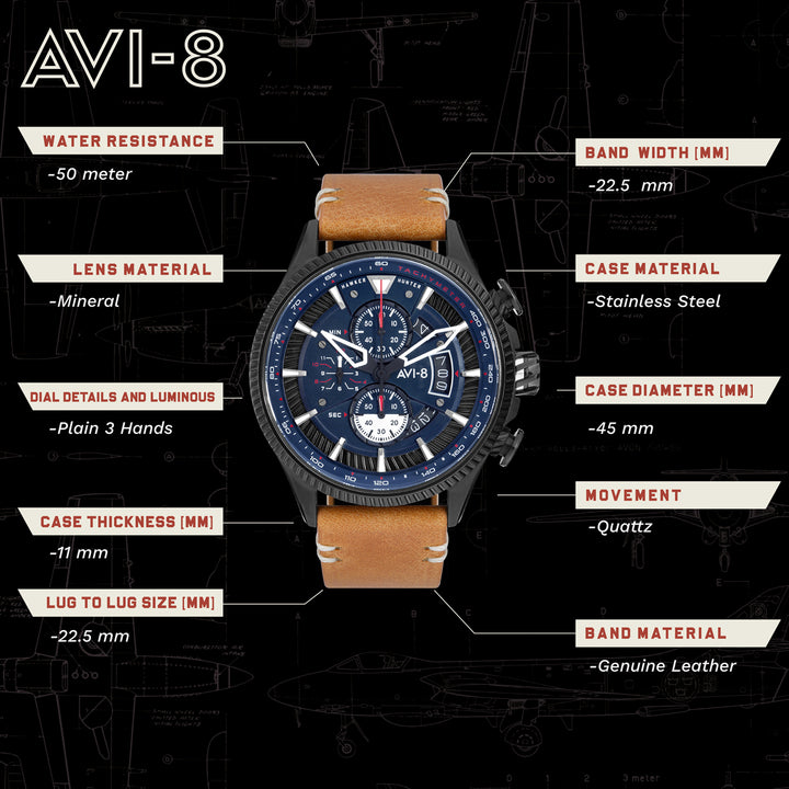 Hawker Hunter Chronograph Men's Watch - AV-4064-01
