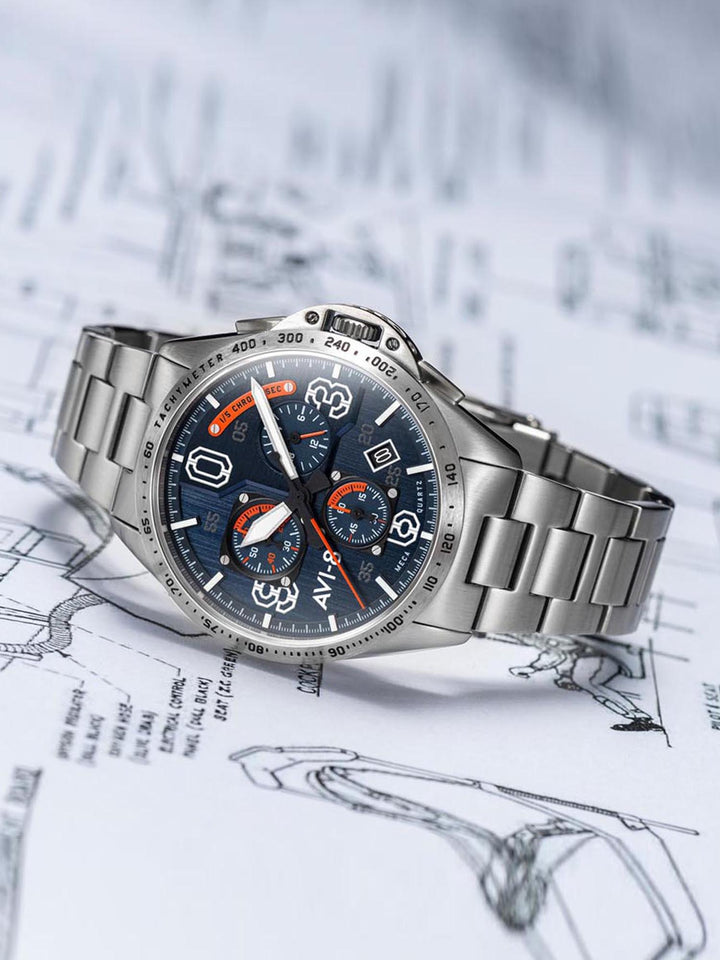P-51 Mustang Chronograph Men's Watch - AV-4077-22