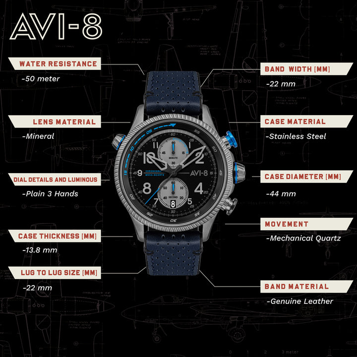 Hawker Hunter Chronograph Men's Watch - AV-4080-02