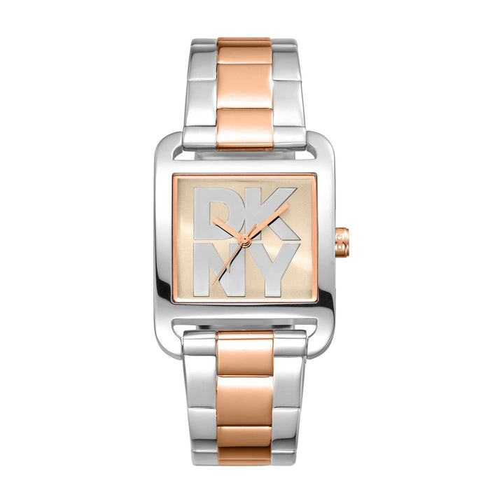 City Maxi Quartz Rose Gold Square Dial Women's Watch - DK1L001M0085