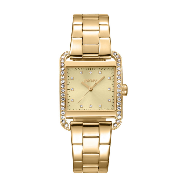 City Glitz Quartz Gold Square Dial Women's Watch - DK1L003M0025