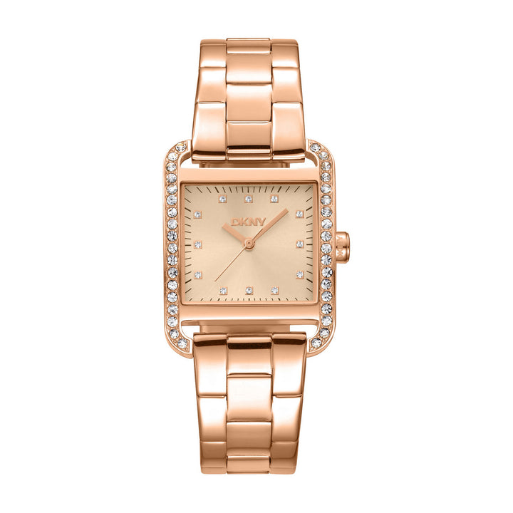 City Glitz Quartz Rose Gold Square Dial Women's Watch - DK1L003M0035