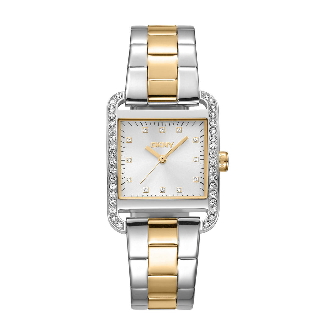 City Glitz Quartz Silver Square Dial Women's Watch - DK1L003M0045