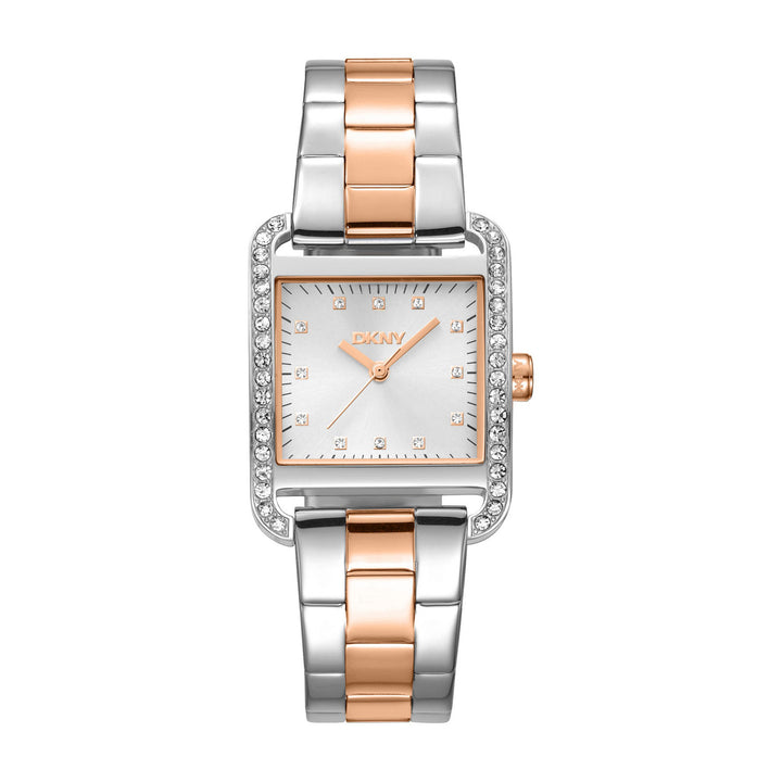 City Glitz Quartz Silver Square Dial Women's Watch - DK1L003M0055