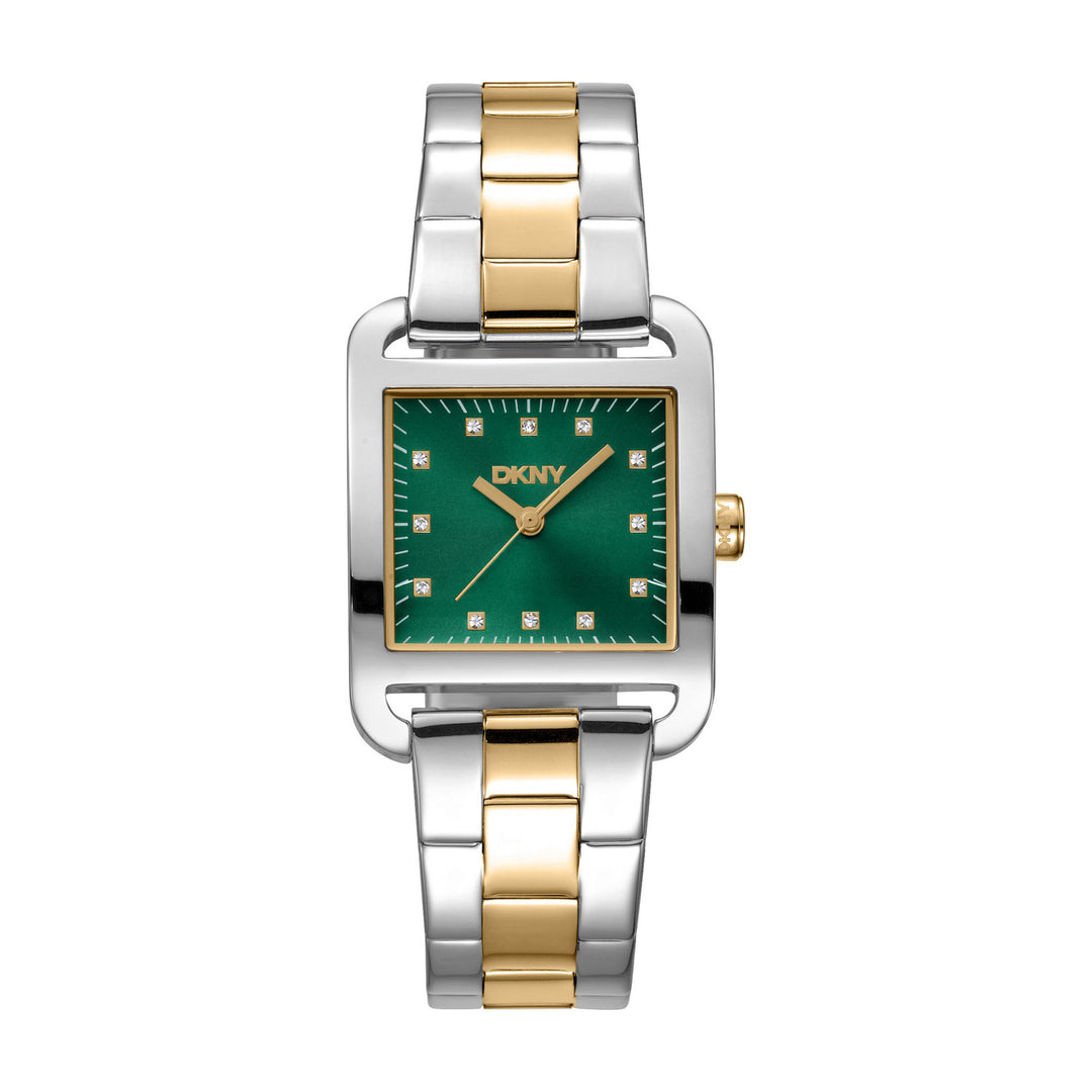 City Midi Quartz Green Square Dial Women's Watch - DK1L004M0075