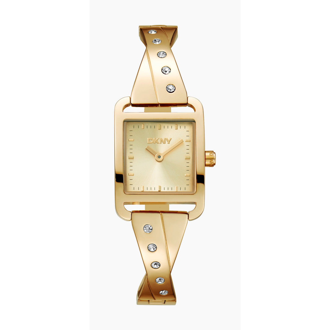City Bangle Quartz Gold Square Dial Women's Watch - DK1L005M0025