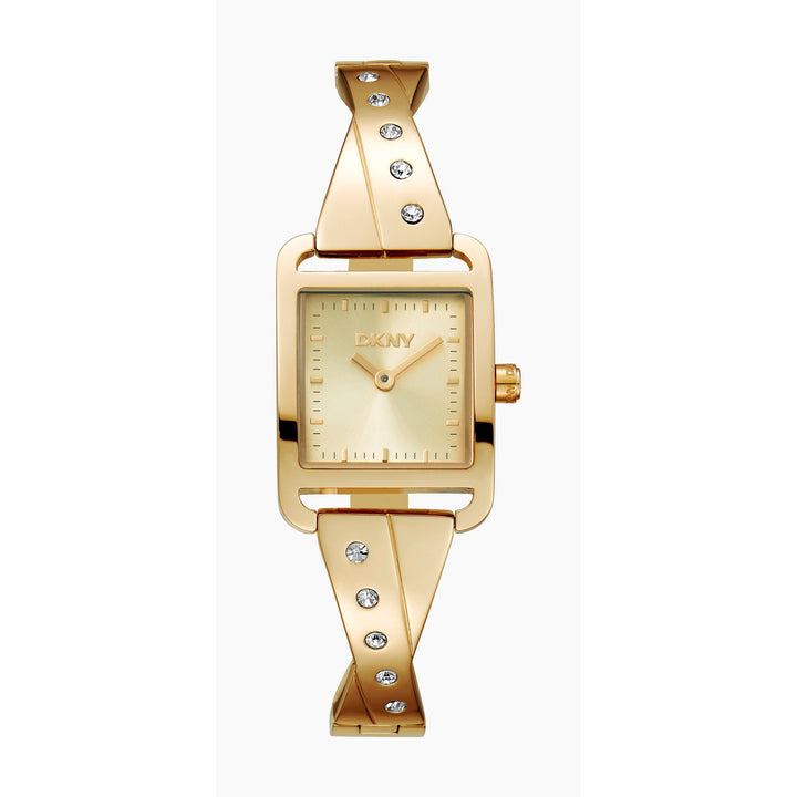 City Bangle Quartz Gold Square Dial Women's Watch - DK1L005M0025