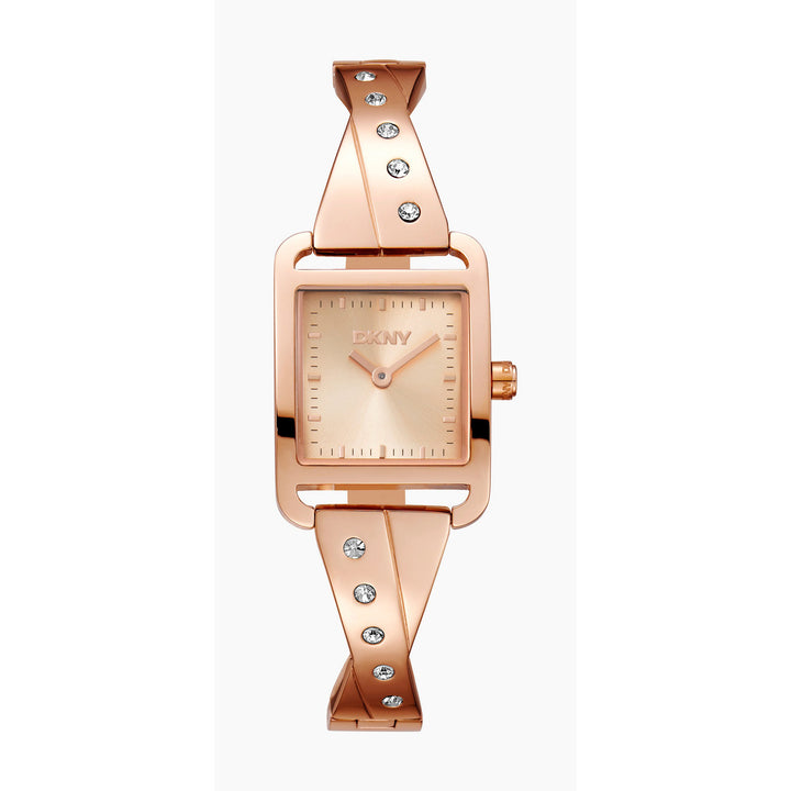 City Bangle Quartz Rose Gold Square Dial Women's Watch - DK1L005M0035