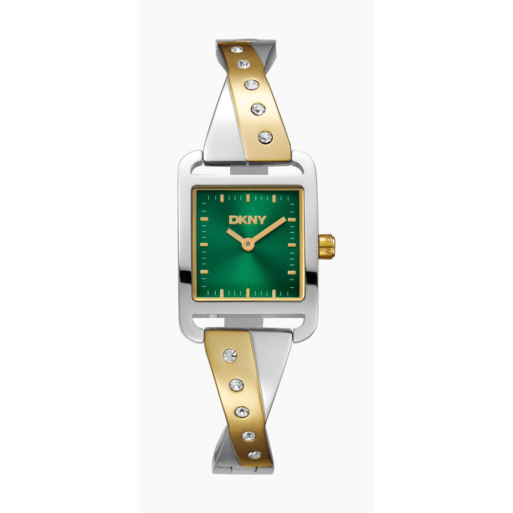 City Bangle Quartz Green Square Dial Women's Watch - DK1L005M0045