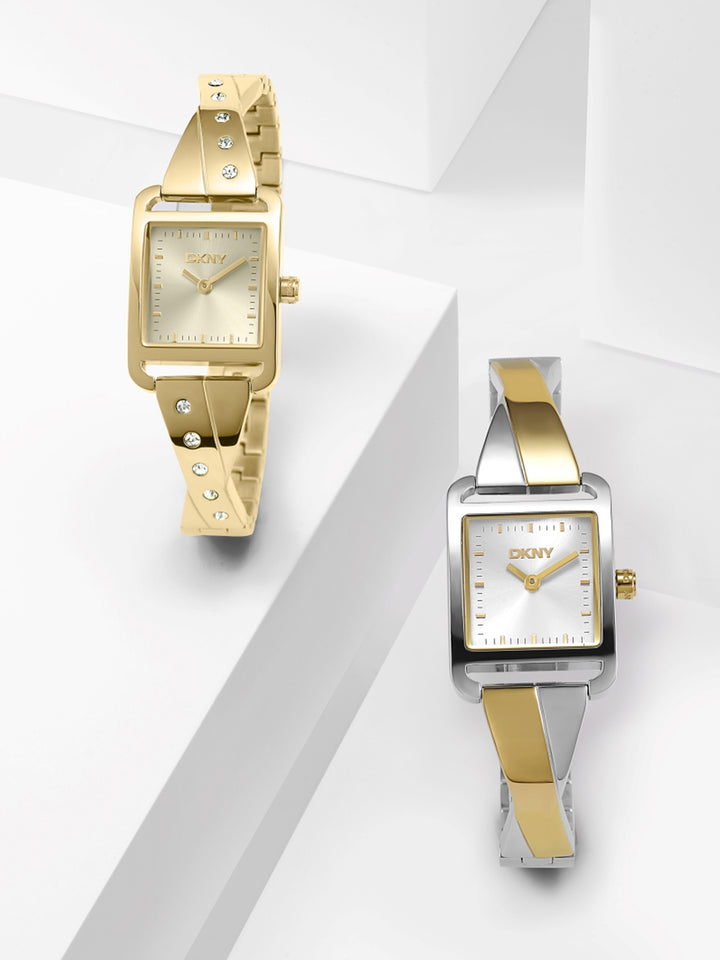 City Bangle Quartz Green Square Dial Women's Watch - DK1L005M0045