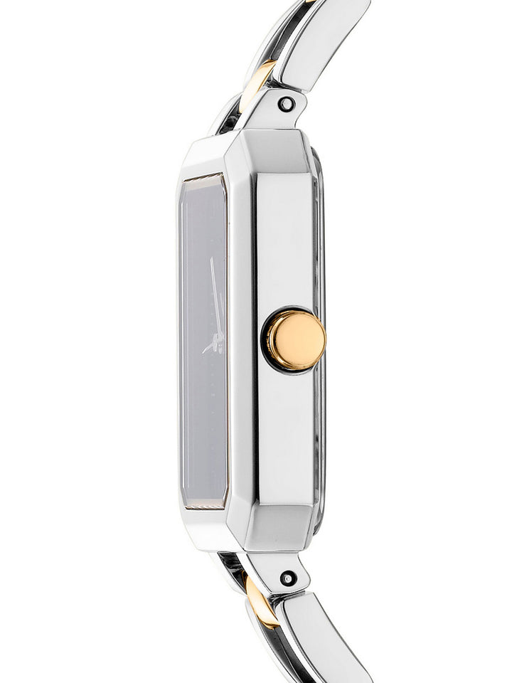 Uptown Midi Quartz Silver Rectangular Dial Women's Watch - DK1L009M0035
