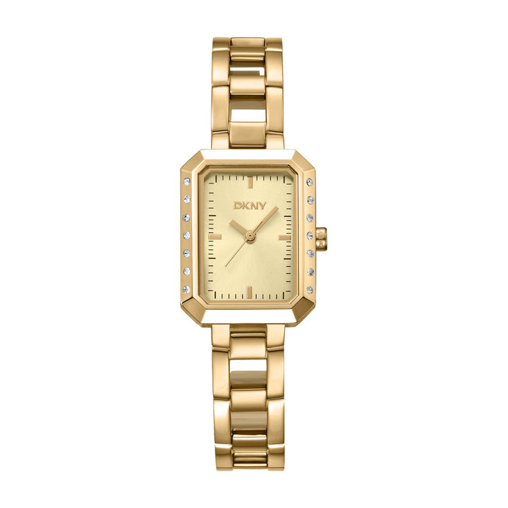 Uptown Glitz Quartz Gold Rectangular Dial Women's Watch - DK1L010M0025