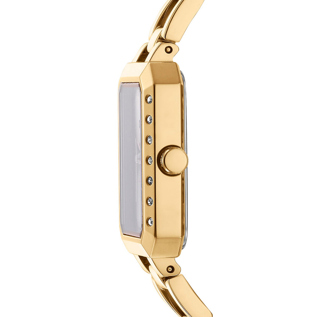Uptown Glitz Quartz Gold Rectangular Dial Women's Watch - DK1L010M0025