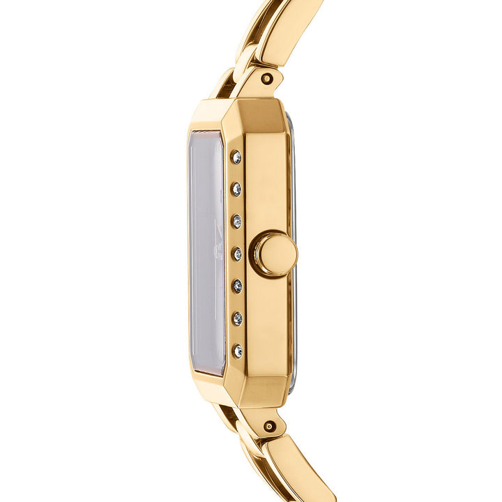 Uptown Glitz Quartz Gold Rectangular Dial Women's Watch - DK1L010M0025