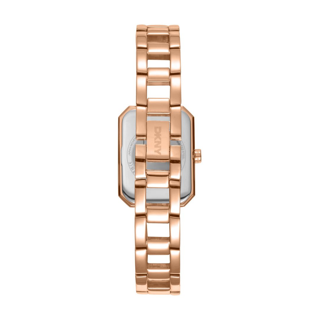 Uptown Glitz Quartz Rose Gold Rectangular Dial Women's Watch - DK1L010M0035