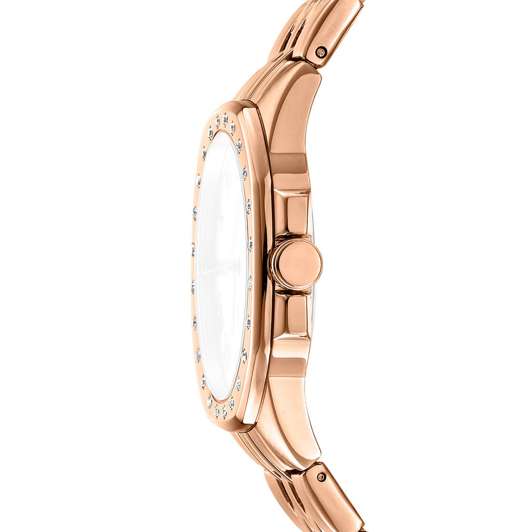 Brooklyn Maxi Quartz Silver Round Dial Women's Watch - DK1L011M0055