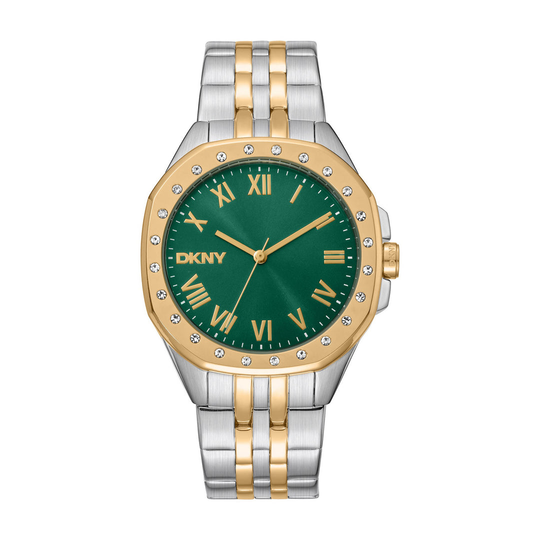 Brooklyn Maxi Quartz Green Round Dial Women's Watch - DK1L011M0075