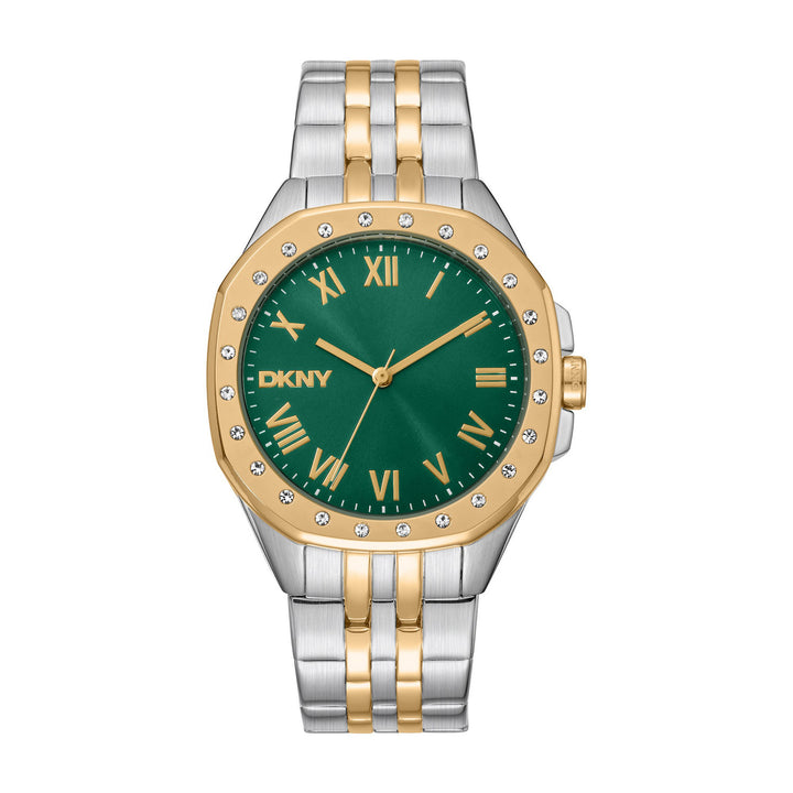 Brooklyn Maxi Quartz Green Round Dial Women's Watch - DK1L011M0075