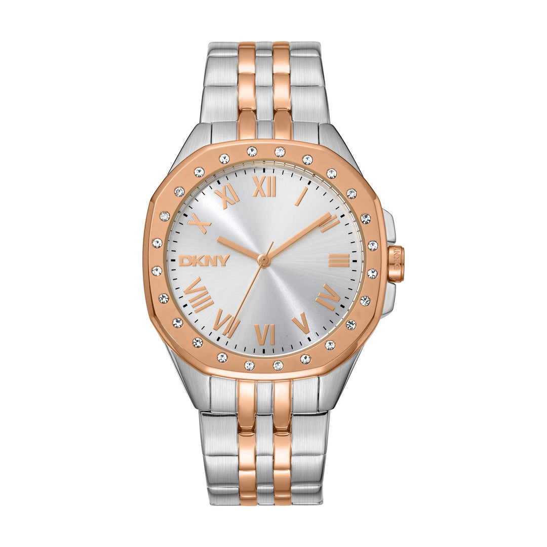 Brooklyn Maxi Quartz Silver Round Dial Women's Watch - DK1L011M0085
