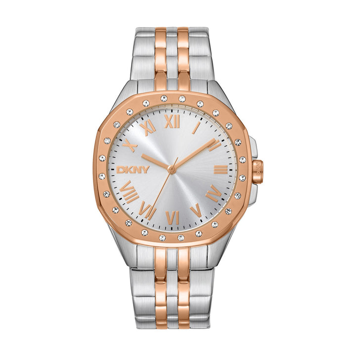Brooklyn Maxi Quartz Silver Round Dial Women's Watch - DK1L011M0085