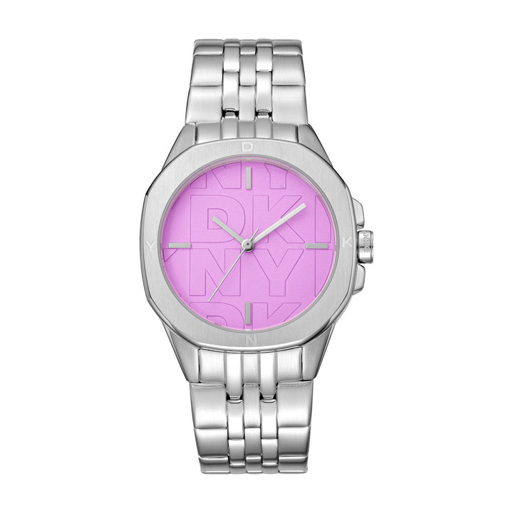 Brooklyn Midi Quartz Pink Round Dial Women's Watch - DK1L012M0055