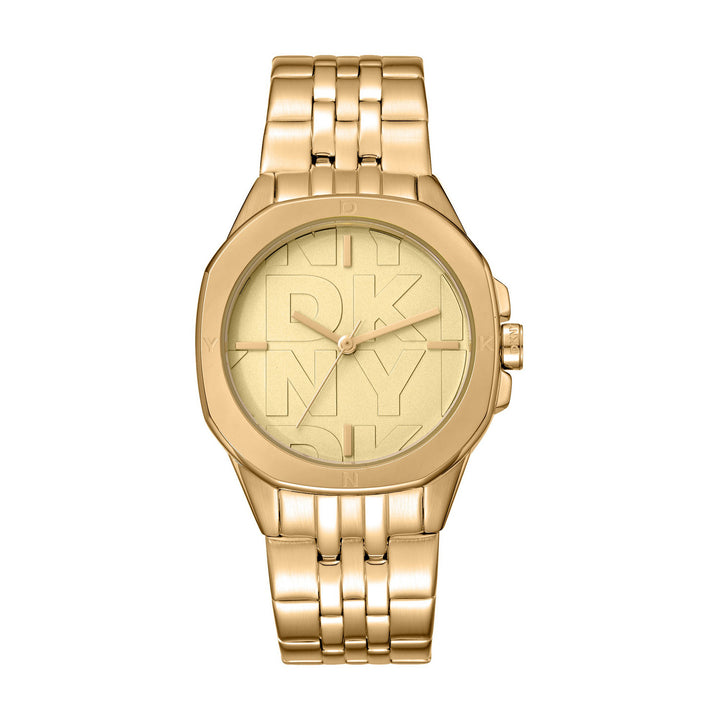 Brooklyn Midi Quartz Gold Round Dial Women's Watch - DK1L012M0065