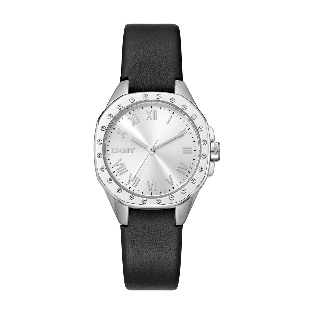 Brooklyn Mini Quartz Silver Round Dial Women's Watch - DK1L013L0015