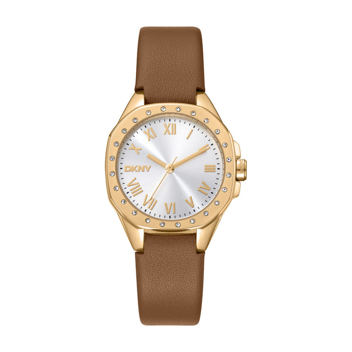 Brooklyn Mini Quartz Silver Round Dial Women's Watch - DK1L013L0025