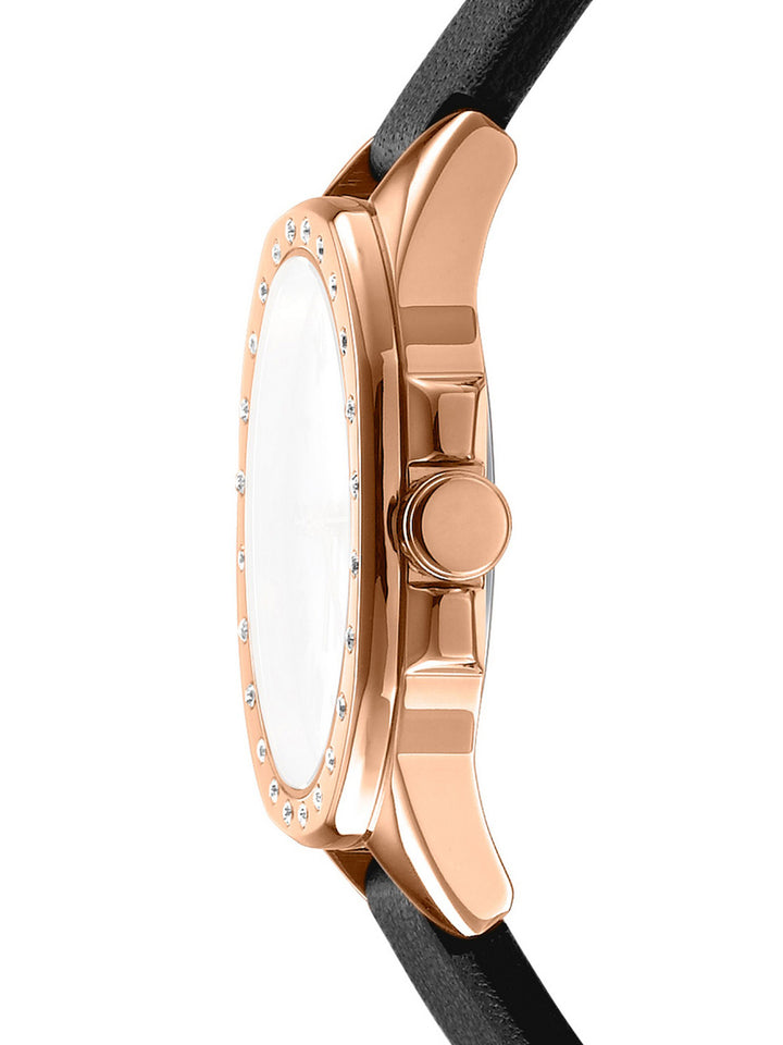 Brooklyn Mini Quartz Silver Round Dial Women's Watch - DK1L013L0035