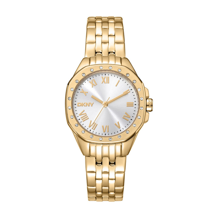 Brooklyn Mini Quartz Silver Round Dial Women's Watch - DK1L013M0065