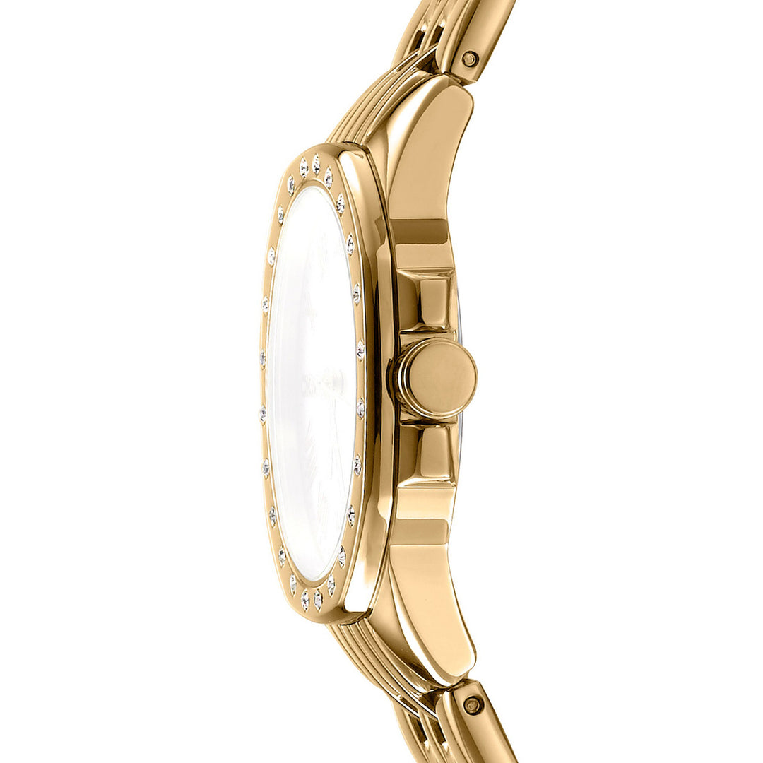 Brooklyn Mini Quartz Silver Round Dial Women's Watch - DK1L013M0065