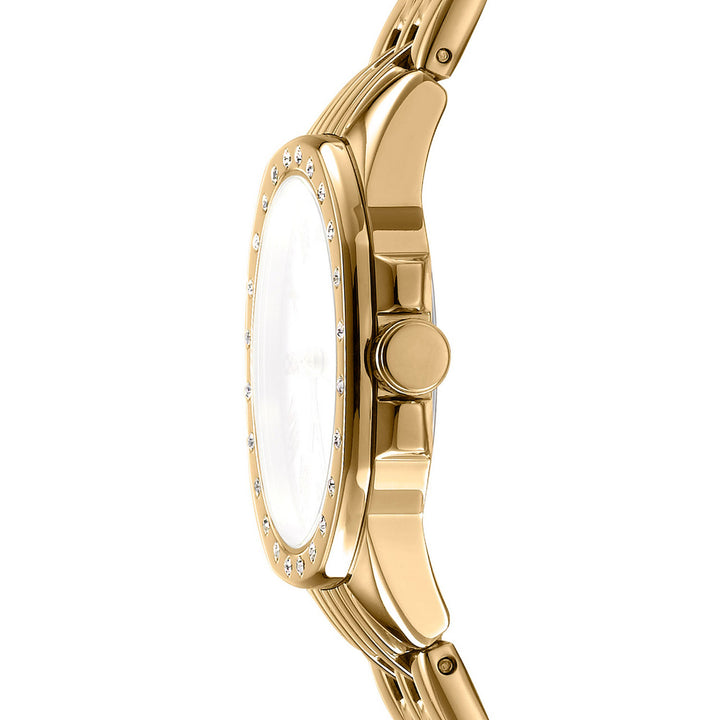 Brooklyn Mini Quartz Silver Round Dial Women's Watch - DK1L013M0065