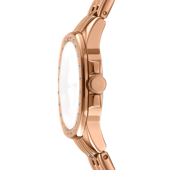 Brooklyn Mini Quartz Silver Round Dial Women's Watch - DK1L013M0075