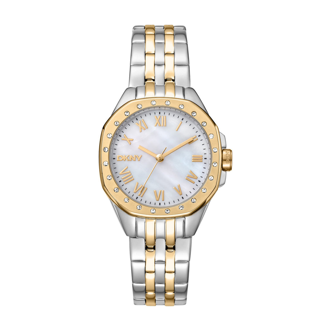Brooklyn Mini Quartz White Round Dial Women's Watch - DK1L013M0085