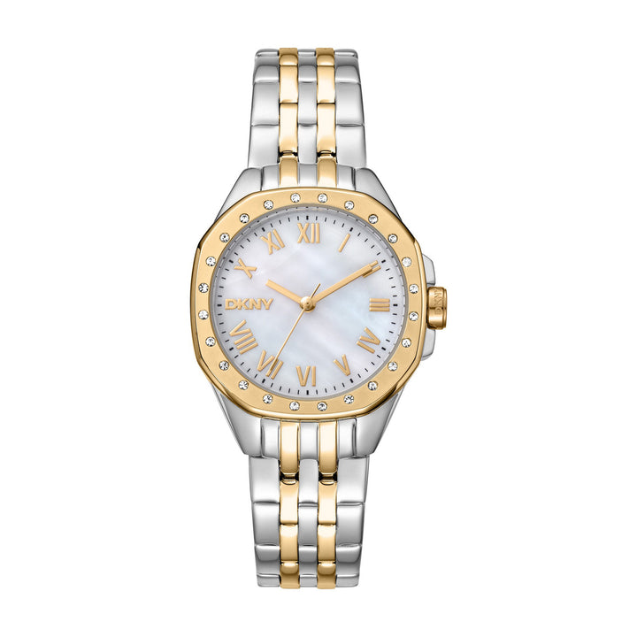 Brooklyn Mini Quartz White Round Dial Women's Watch - DK1L013M0085
